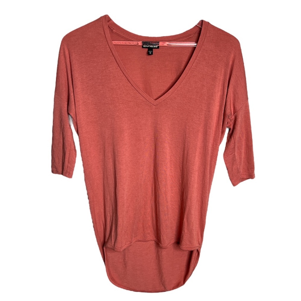 Express High/Low Coral Pink Top